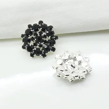 10pcs/22 mm lot Srebrni kovinski Gumbi Diamante nosorogovo gumb DIY za Poroko Decoratio šivanje Oblačil gumbi