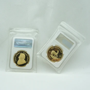 1967 Krugerrand 1OZ čistega Zlata Replika Južna Afrika Replika Kovanec Paul Kruger, Spominski Metal Kovanec z PCCB primeru PVC Vrečko