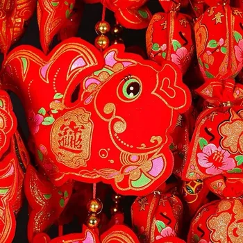2022 Novo Leto Okraski Pomladni Festival Kitajski Vozlov Rdeče Paprike Niz Obeski Ornament Luč Stranka Doma Dekor Dobave