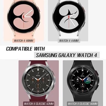 20mmWatch Pasu Trak Za Samsung Galaxy Watch 4 classic 46 42mm Smartwatch Usnje+Silikona, Brez Vrzeli Zapestnica Watch4 44 40 mm Pasu