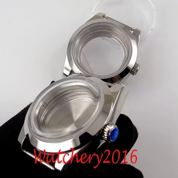 39 mm, iz Nerjavnega Jekla Steklena Kupola/Safirno Steklo Watch Primeru, Fit ETA 2836 MIYOTA 8215 NH35 Gibanja
