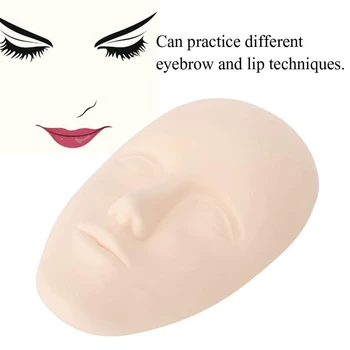 3D Silikonski Tatoo Praksi Kože Manekenka Vodja Stalnega Microblading Usposabljanje Ponaredek Kože za Obrvi Ustnice Glavo, Oči Dodatki