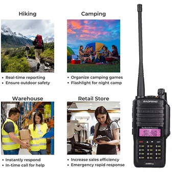 Baofeng UV-9R Plus Nepremočljiva Walkie Talkie UHF/VHF Dual Band Sprejemnik, dvosmerni Radijski Dolgo Vrsto Prenosni Ham Radio