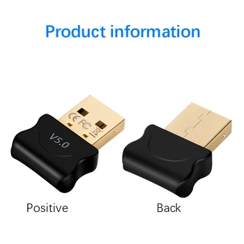 Brezžični USB, Bluetooth, združljiva 5.0 Adapter Oddajnik Glasbeni Sprejemnik MINI Ključ Audio Adapter Za Računalnik, Prenosnik, Tablični računalnik