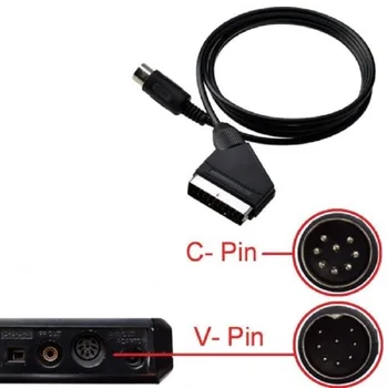 EU Scart Kabel Za Sega Megadrive 1 Genesis 1 Sistem Master 1 RGB AV Scart Kabel V-pin