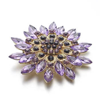 Elegantna Kristalni Cvet Broška Pin Oblačila Dodatki Za Lepe Broške Za Poroke, Poročne Božično Darilo Kostum Nakit Z013