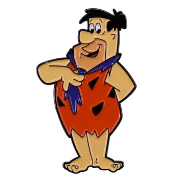 Fred Flintstone Nakit Darilo Pin Zaviti Oblačilo River Modi Ustvarjalne Risanka Broška Lep Emajl Značko Pribor Za Oblačila