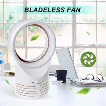Nova Bela Prenosni Bladeless Hladilni Ventilator Namizni Električni Pretok Zraka, Hladilni Ventilator