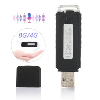 SK-868 USB Snemalnik 4/8GB Prenosni Snemalnik Zvoka Digital Audio Zapis WAV Mini Dictaphone