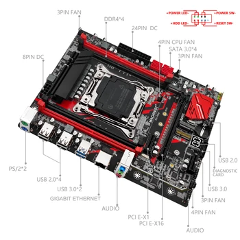 STROJNIK RS9 matične plošče, Set LGA 2011-3 Z Kit Xeon E5 2690 V3 CPU Procesor 16 G(2*8) DDR4 RAM Namizje Pomnilnik M. 2 NVME M-ATX