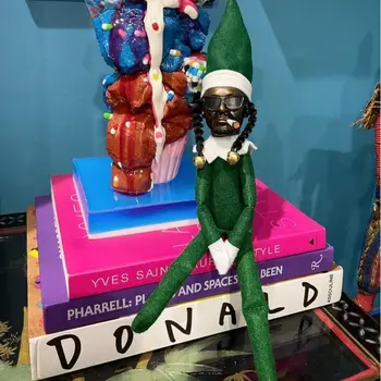 Snoop na Pognuti Božič Elf Lutka Vohun na Ukrivljen Božič Elf Lutka Dekoracijo Doma Novo Leto Božično Darilo Igrača