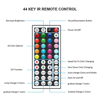 Suntech Bluetooth Nadzor in 44 Tipko Daljinskega upravljalnika,Za SMD5050 Led Trakovi