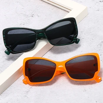 TAKO&EI Ins Priljubljen način Mačka Oči, sončna Očala Ženske, Oranžna, Roza Odtenki UV400 Moški Trendi sončna Očala