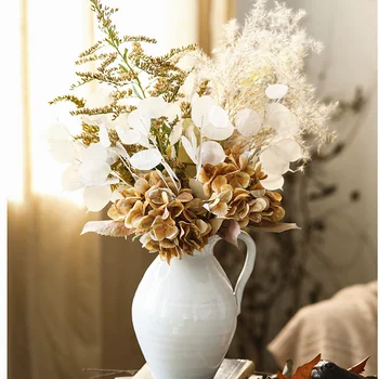Umetni Beli Cvet, Podružnice DIY Cvetlični Aranžma Accessori Poročno Dekoracijo Materialov False Eucaly Božič Dom Deco
