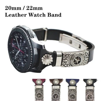 Usnje Watch Band za Xiaomi Huami Amazfit Bip/Stratos 2 2S/TEMPO/GTS/GTR 47mm 42mm Watch Band za Huawei Watch GT/GT2 Trakov