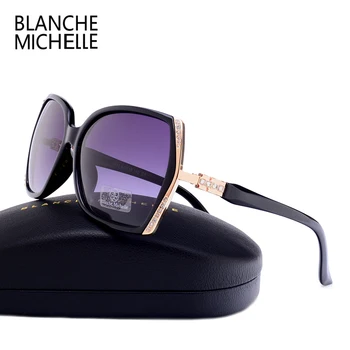 Visoka Kakovost Polarizirana sončna Očala Ženske blagovne Znamke Oblikovalec UV400 Vintage sončna Očala Vožnje Gradient Sunglass Ženska 2021 Z Box