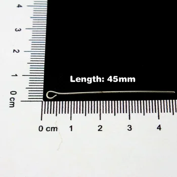 Vroče Moda Pribl 220pcs/veliko Belo K Železa 9-pin Oči pin Ugotovitve 45mm FZA007-69