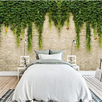 Wellyu po Meri velikih 3D zidana trte in stenske ploščice, zeleni bršljan ozadju stene dnevna soba, spalnica ozadje dekorativno slikarstvo