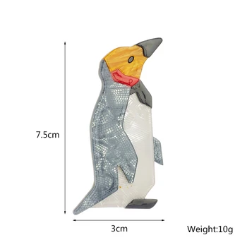 YAOLOGE Akril Pingvin Broške Za Ženske Unisex Modna Lepa Žival Značko Stranka Priložnostne Broška Nožice, Ročno izdelan Nakit Darila