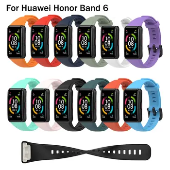 Zamenjava Šport Silikonski Watch Trak Zapestni Trak Nastavljiv Watchbands za Huawei band 6 /honor 6 /huawai band 6 Pro Watch