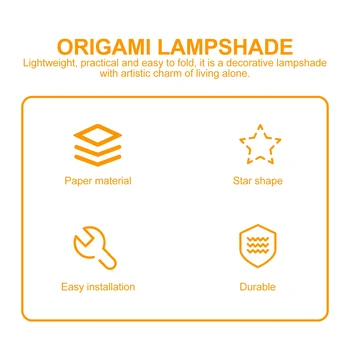 Star Papir Pokrov Luči Lučka Lampshade Luč, ki Visi Odtenek Origami Dekorativni Odtenki 3D Stropne Luči Votlih Iz senčniki za luči